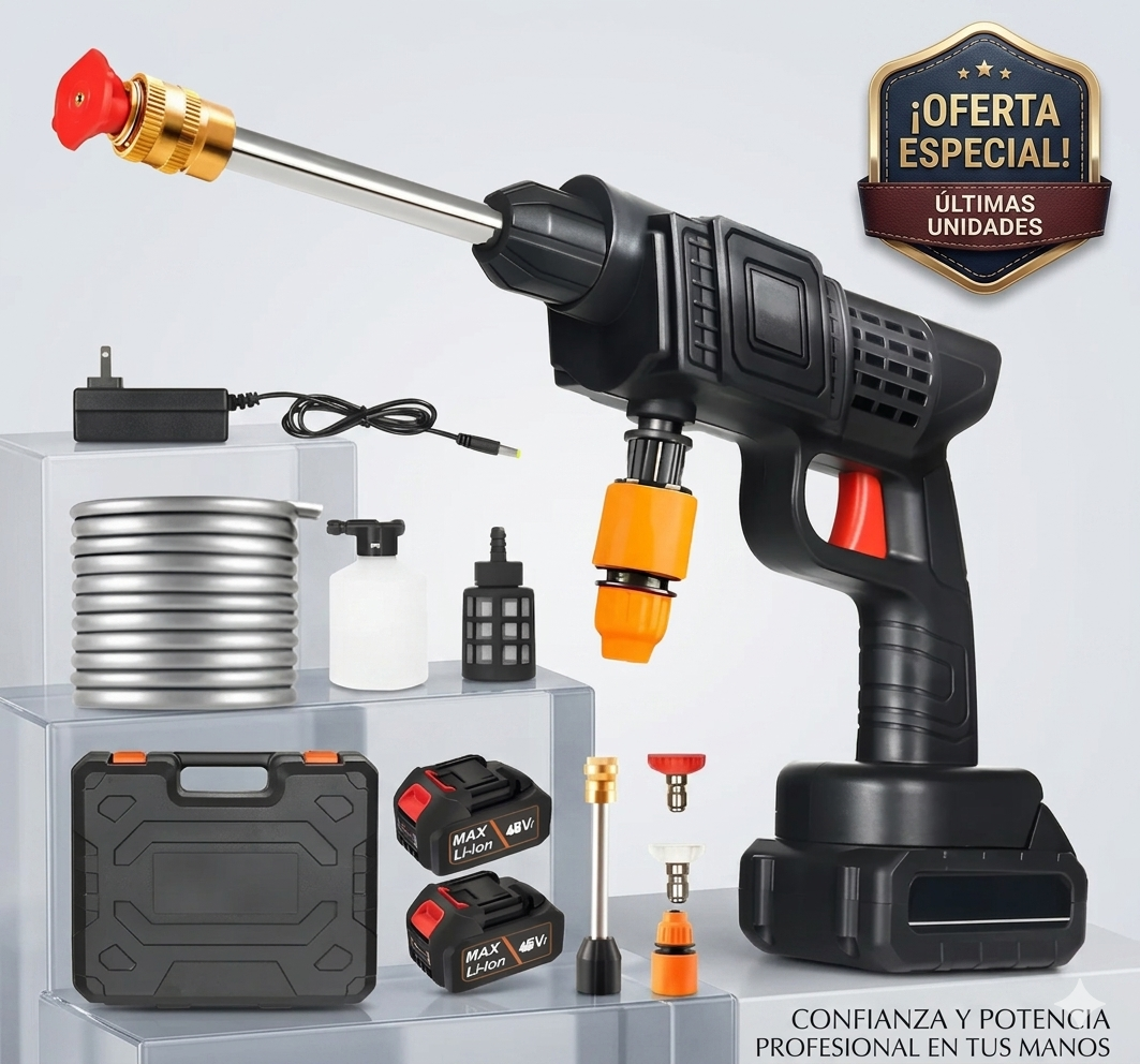 Hidrolavadora profesional Inalámbrica 48V+ Nivel Láser de Precisión